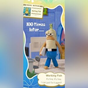 Bikini Bottom Buddies - Whimsical Plush - Working Fish